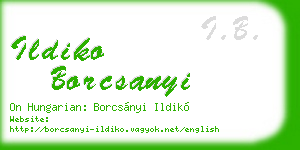 ildiko borcsanyi business card